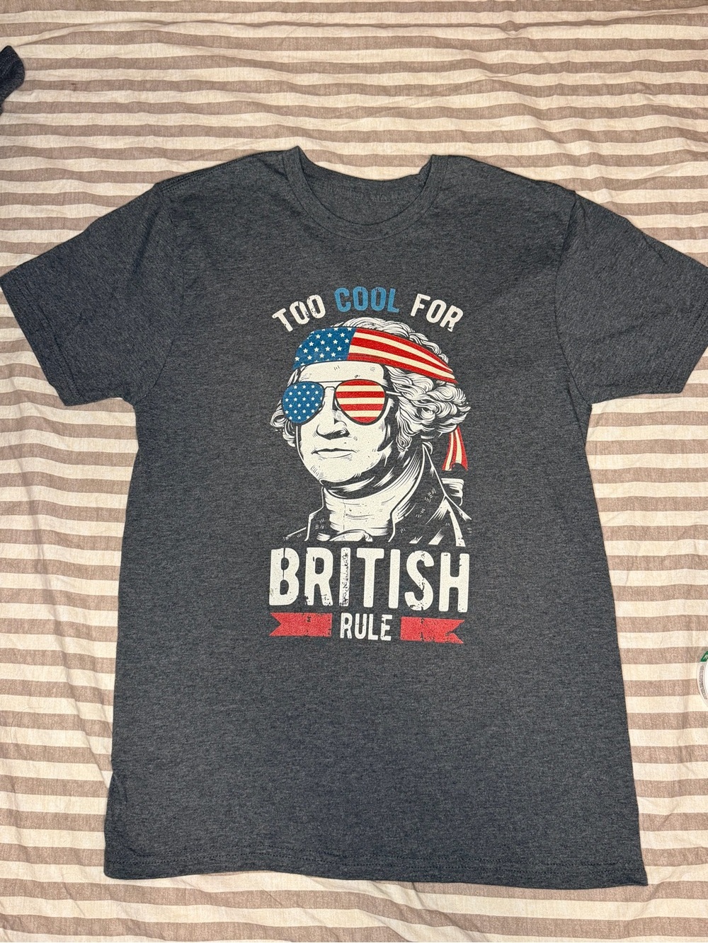 Graphic Tee - Too Cool For British Rule T-Shirt in Dark Gray